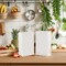 200Pcs Kraft Paper Bags 5.25x3.25x8.25 Inches Small Paper Gift Bags with Handles Bulk Grocery Retail Party Favor Shopping Bags (White)